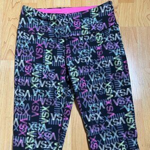 Victoria’s Secret VSX Knockout Sport Leggings | Small | Multi-Color Logo Print